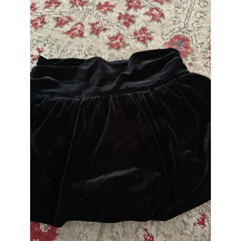 Ralph Lauren Kids Black Velvet Pull On Mini Skirt Size 24M